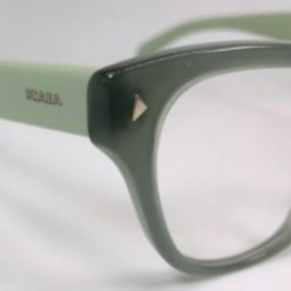 PRADA Two Tone-Green Eyeglass Frames NEW / No Case - Picture 2 of 11